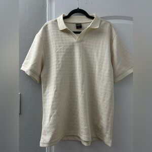 Saks Fifth Avenue Ivory Polo Shirt